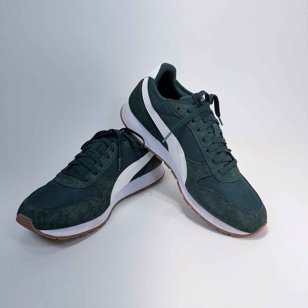 PUMA St Miler Lace Up Green Sneakers Casual Shoes 40162208 Mens 12